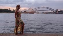 Young Woman Watching The Sunset In Sydney