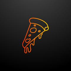 Aufkleber - Piece of pizza nolan icon. Elements of fast food set. Simple icon for websites, web design, mobile app, info graphics
