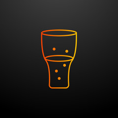 Aufkleber - Carbonated juice in glass nolan icon. Elements of fast food set. Simple icon for websites, web design, mobile app, info graphics