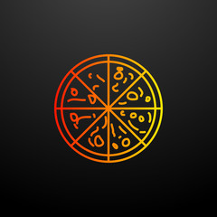 Aufkleber - Pizza nolan icon. Elements of fast food set. Simple icon for websites, web design, mobile app, info graphics