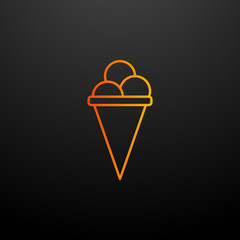 Poster - Ice-cream in horn nolan icon. Elements of fast food set. Simple icon for websites, web design, mobile app, info graphics