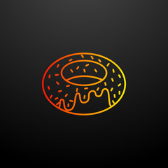 Poster - Donut nolan icon. Elements of fast food set. Simple icon for websites, web design, mobile app, info graphics