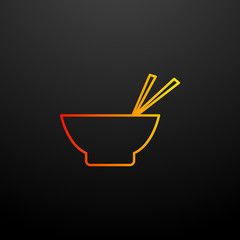 Aufkleber - Noodles in plate nolan icon. Elements of fast food set. Simple icon for websites, web design, mobile app, info graphics