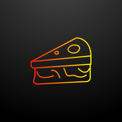Poster - Piece of cake nolan icon. Elements of fast food set. Simple icon for websites, web design, mobile app, info graphics