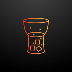 Aufkleber - Carbonated juice in glass nolan icon. Elements of fast food set. Simple icon for websites, web design, mobile app, info graphics