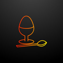 Aufkleber - Egg for breakfast nolan icon. Elements of fast food set. Simple icon for websites, web design, mobile app, info graphics