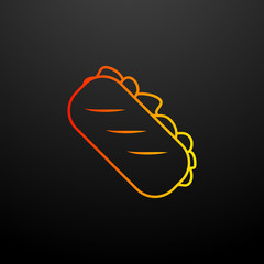 Aufkleber - Sandwich nolan icon. Elements of fast food set. Simple icon for websites, web design, mobile app, info graphics