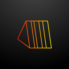 Poster - Cheese cake nolan icon. Elements of fast food set. Simple icon for websites, web design, mobile app, info graphics