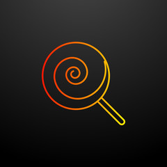 Poster - Lollipop nolan icon. Elements of fast food set. Simple icon for websites, web design, mobile app, info graphics