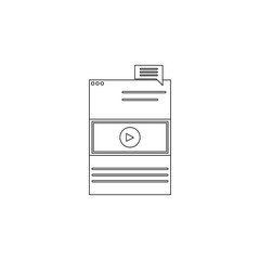 Aufkleber - overlay ads icon. Element of business, digital marketing for mobile concept and web apps icon. Outline, thin line icon for website design and development, app development
