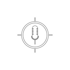 Aufkleber - podcast icon. Element of business, digital marketing for mobile concept and web apps icon. Outline, thin line icon for website design and development, app development