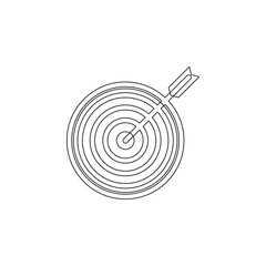 Aufkleber - target icon. Element of business, digital marketing for mobile concept and web apps icon. Outline, thin line icon for website design and development, app development