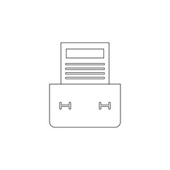 Aufkleber - portfolio icon. Element of business, digital marketing for mobile concept and web apps icon. Outline, thin line icon for website design and development, app development