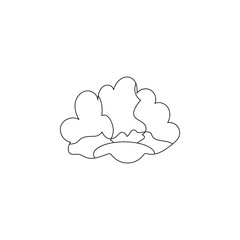 Poster - fan wig icon. Element of russian fan atributs for mobile concept and web apps icon. Outline, thin line icon for website design and development, app development