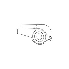 Poster - fan whistle flag fan whistle icon. Element of russian fan atributs for mobile concept and web apps icon. Outline, thin line icon for website design and development, app development