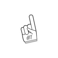 Poster - fan fan foam hand icon. Element of russian fan atributs for mobile concept and web apps icon. Outline, thin line icon for website design and development, app development