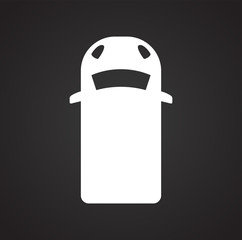 Poster - Car top view icon on background for graphic and web design. Simple illustration. Internet concept symbol for website button or mobile app.