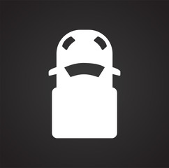 Poster - Car top view icon on background for graphic and web design. Simple illustration. Internet concept symbol for website button or mobile app.