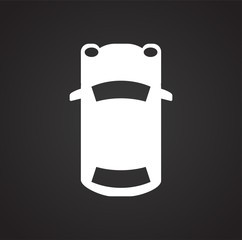 Poster - Car top view icon on background for graphic and web design. Simple illustration. Internet concept symbol for website button or mobile app.