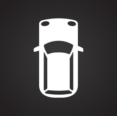 Poster - Car top view icon on background for graphic and web design. Simple illustration. Internet concept symbol for website button or mobile app.