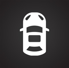 Poster - Car top view icon on background for graphic and web design. Simple illustration. Internet concept symbol for website button or mobile app.