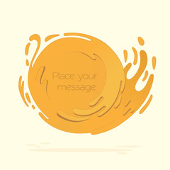 Aufkleber - Paint splash round shape. Cartoon style. Design element.
