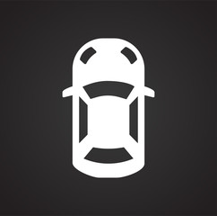 Poster - Car top view icon on background for graphic and web design. Simple illustration. Internet concept symbol for website button or mobile app.