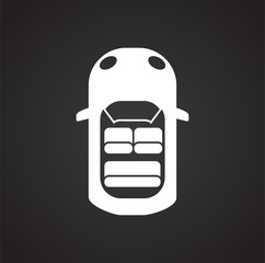 Poster - Car top view icon on background for graphic and web design. Simple illustration. Internet concept symbol for website button or mobile app.