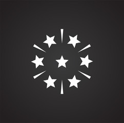 Poster - Sparkle icon on background for graphic and web design. Simple illustration. Internet concept symbol for website button or mobile app.