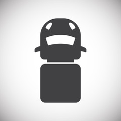 Poster - Car top view icon on background for graphic and web design. Simple illustration. Internet concept symbol for website button or mobile app.