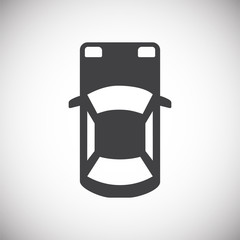 Poster - Car top view icon on background for graphic and web design. Simple illustration. Internet concept symbol for website button or mobile app.