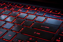 Keyboard With Red Back Light