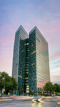 Tanzende T?_rme (Dancing Towers) Modern Office Building In St. Pauli Neighborhood Of Central Hamburg, Germany