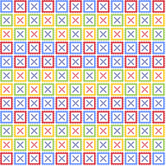 Fototapete - Vector seamless pattern. Modern stylish texture ornament. Repeating geometric tiles