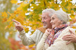 © aletia2011 - Happy senior woman and man in park