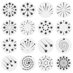 Poster - Sparkle icons set on background for graphic and web design. Simple illustration. Internet concept symbol for website button or mobile app.