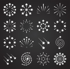 Poster - Sparkle icons set on background for graphic and web design. Simple illustration. Internet concept symbol for website button or mobile app.
