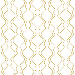 Wall Mural - Seamless linear vector pattern in gold color