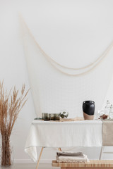 Wall Mural - vertical view of minimal dining room interior