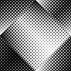 Poster - Seamless geometrical black and white square pattern background - abstract monochrome vector graphic design