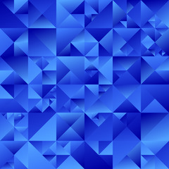 Poster - Polygonal gradient triangle background - blue abstract vector design