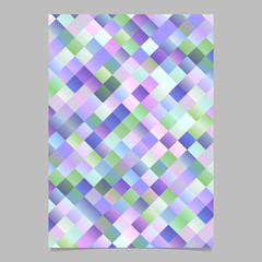 Poster - Colorful geometrical modern gradient diagonal square pattern page template background - abstract vector stationery