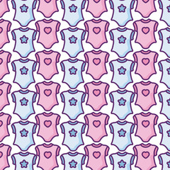 Canvas Print - pattern of clothes baby background