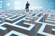 © Elnur - Businessman trying to escape from maze