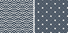 Set Of Seamless Patterns. Abstract Geometric Background Vector Illustration