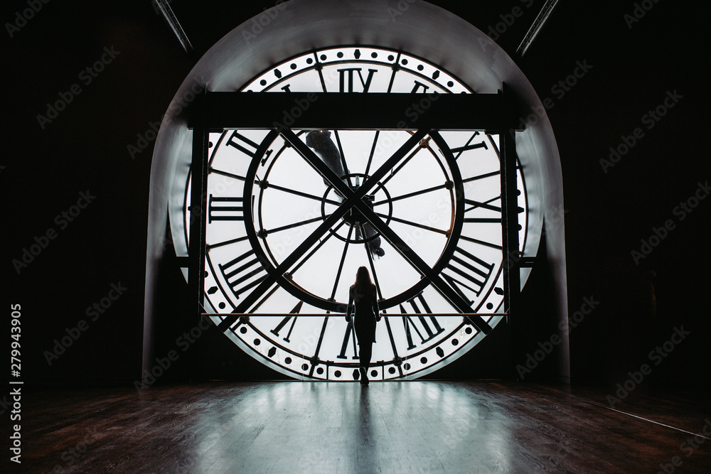 Orsay museum clock - obrazy, fototapety, plakaty 