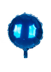 Blue Foil Balloon isolated on white background