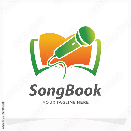 Fotografía Song Book Logo Design Template