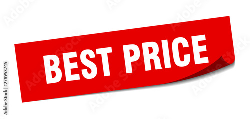 Fotografía best price sticker. best price square isolated sign. best price