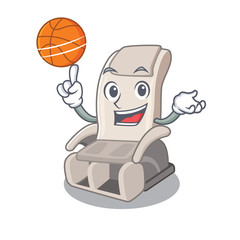 Poster - With basketball massage chair isolated in the character